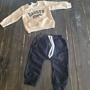 Baby Girl's Long Sleeve Shirt and Pant Set Size 6-12M